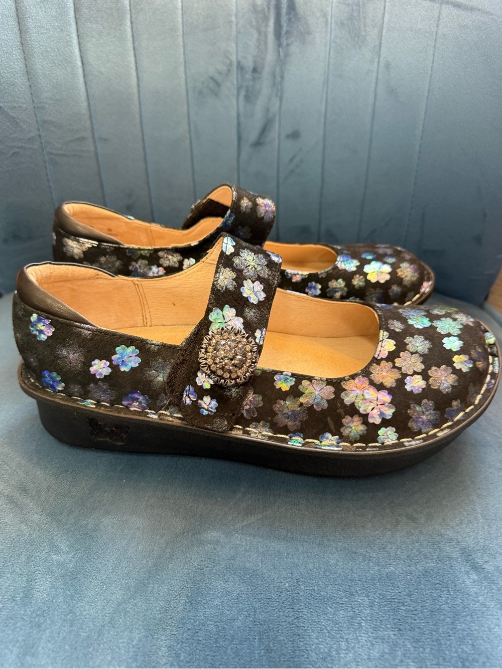 Alegria Paloma Hibiscus Floral Mary Jane Comfort Shoes EU 39 NWOT - Picture 2 of 6